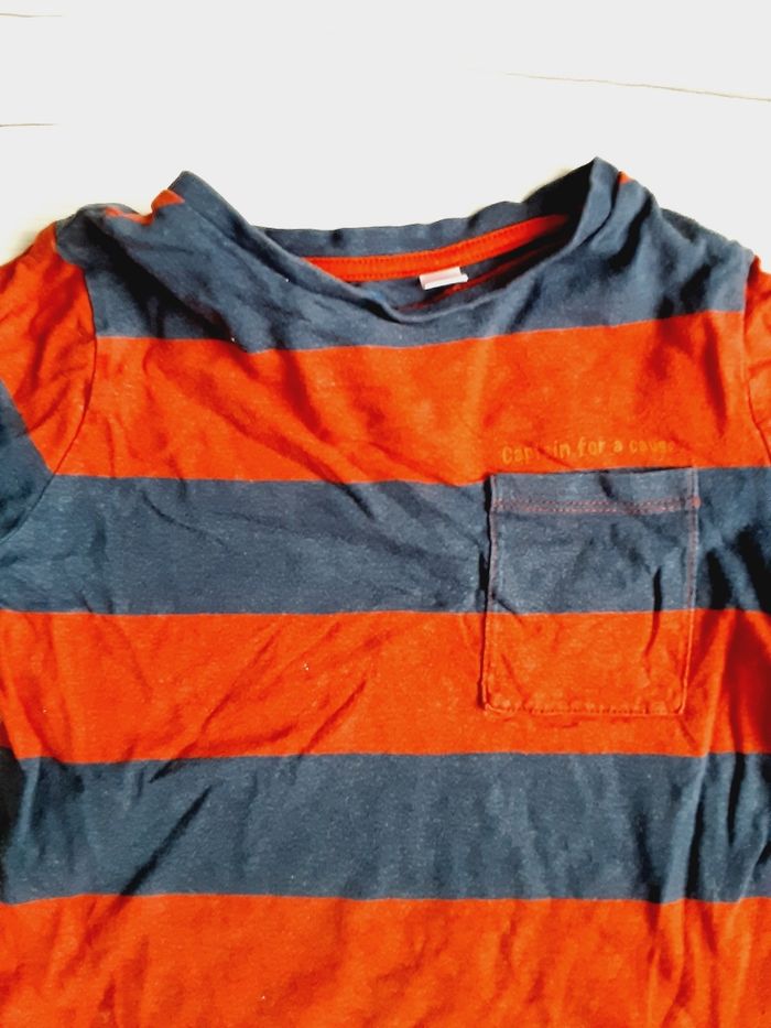 Vêtement garçon tee-shirt manches longues rayé Okaïdi 6 ans - photo numéro 2