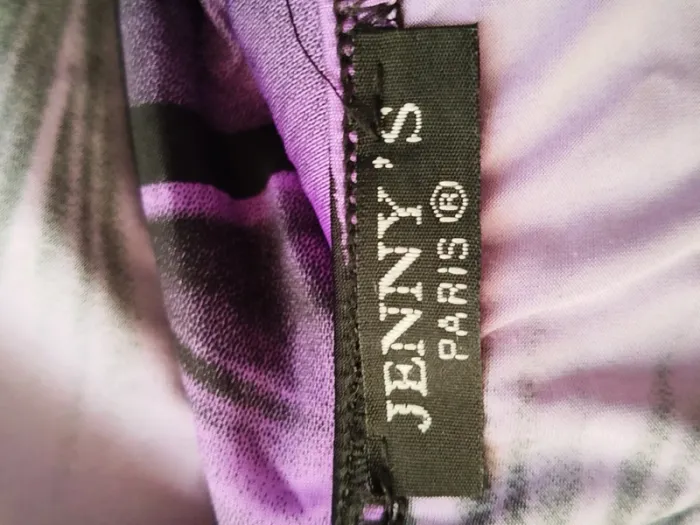Joli top péplum violet et noir Jenny's taille 36 - photo numéro 4