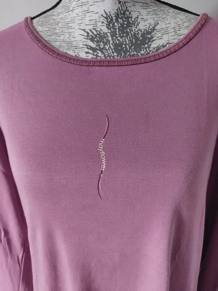 T-shirt Mayflower manches longues Rose - photo numéro 2