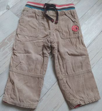 Pantalon velours doublé