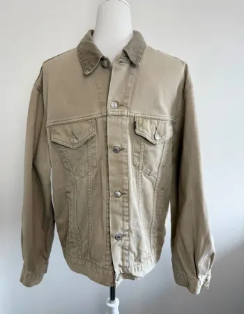 Veste en jeans Levi's beige homme vintage années 90 taille L très bon état
