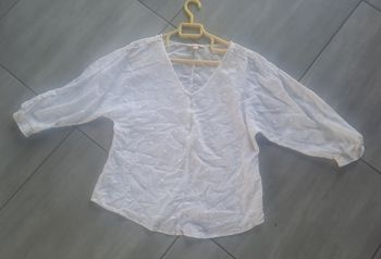 Blouse blanche transparente Esprit Taille 36