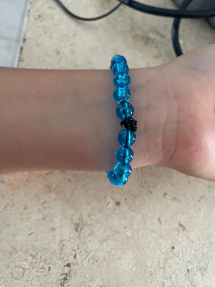 Bracelet pour enfants bleu, non élastique - photo numéro 3