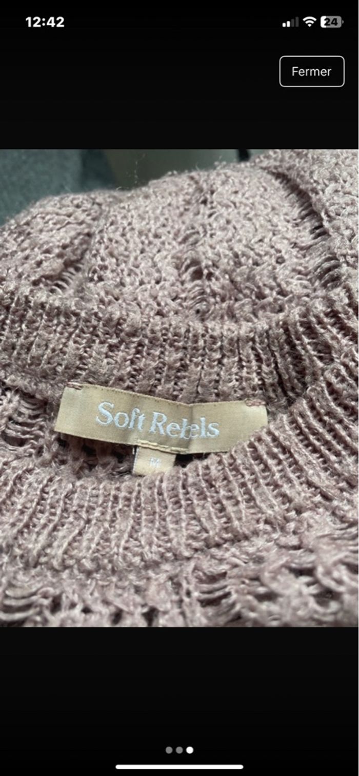 Pull mauve soft rebels taille m - photo numéro 3