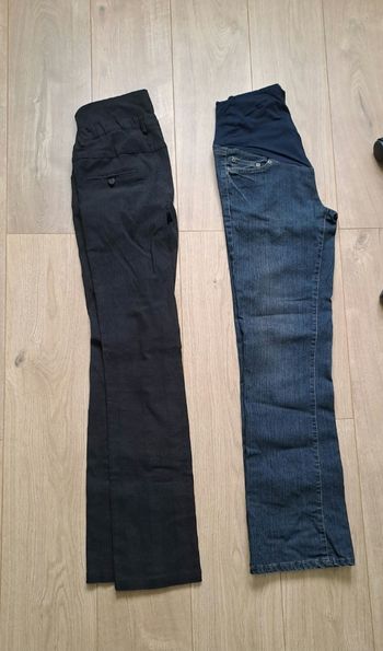 Lot de 2 pantalons de grossesse, taille 38