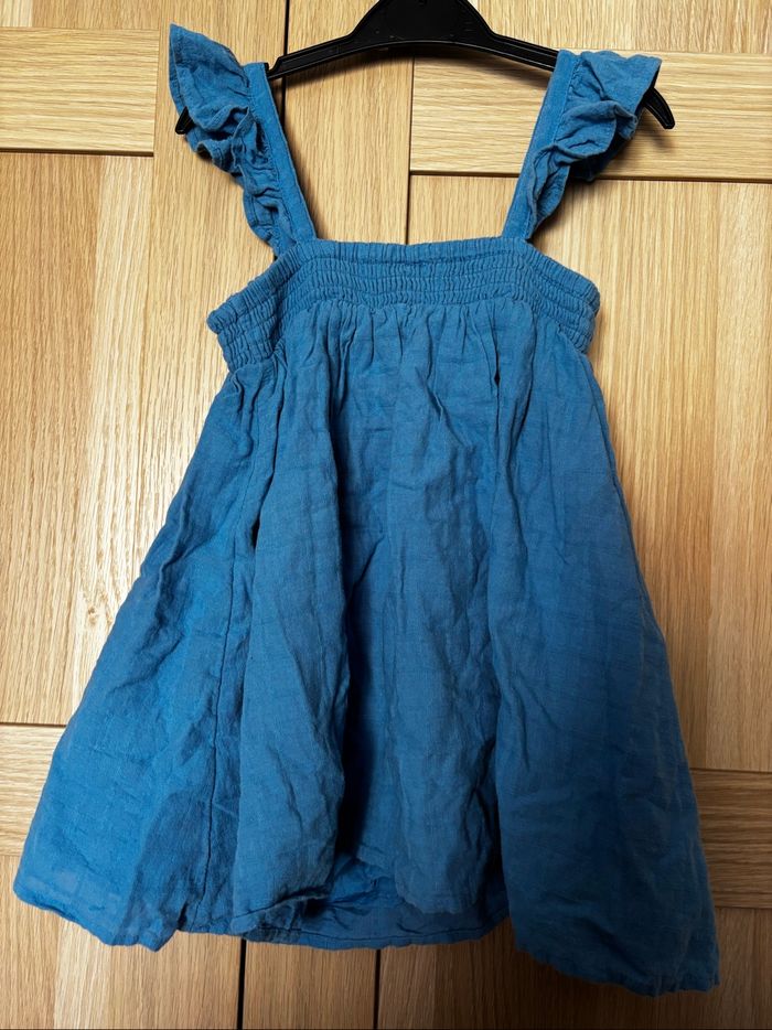 Robe bleu à bretelles KIABI t.3ans - photo numéro 4