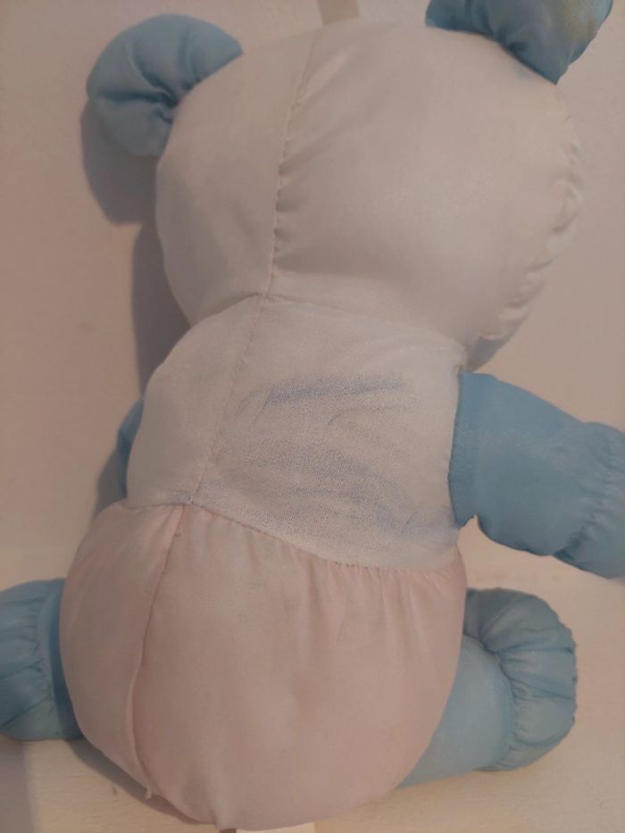 Ancien doudou panda type puffalump en toile de parachute - photo numéro 3
