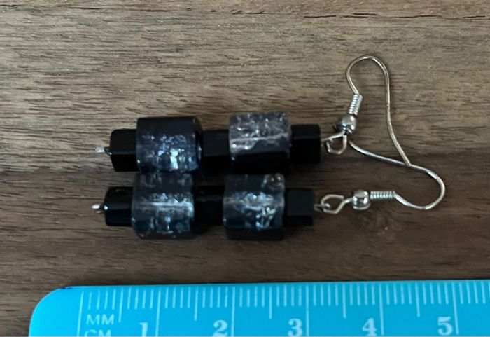Boucles d'Oreilles Carrées - photo numéro 3