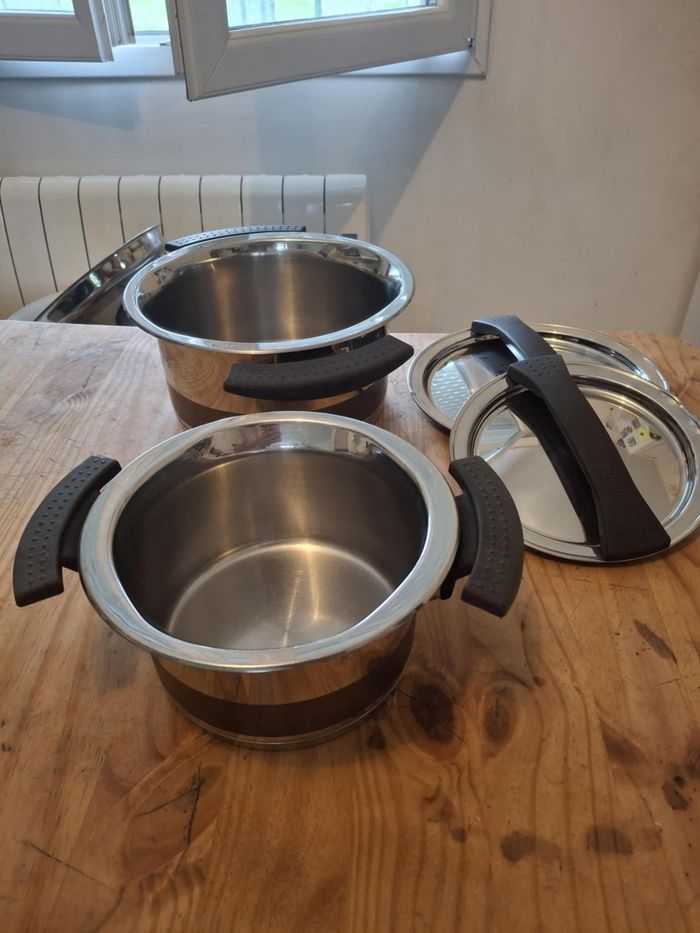 2 faitouts en inox 18/10 Fissler tout feux sauf induction