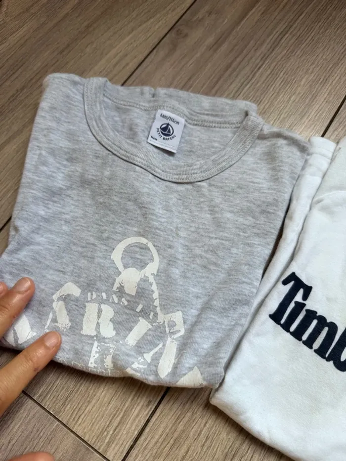 T shirt timberland et petit bateau - photo numéro 3