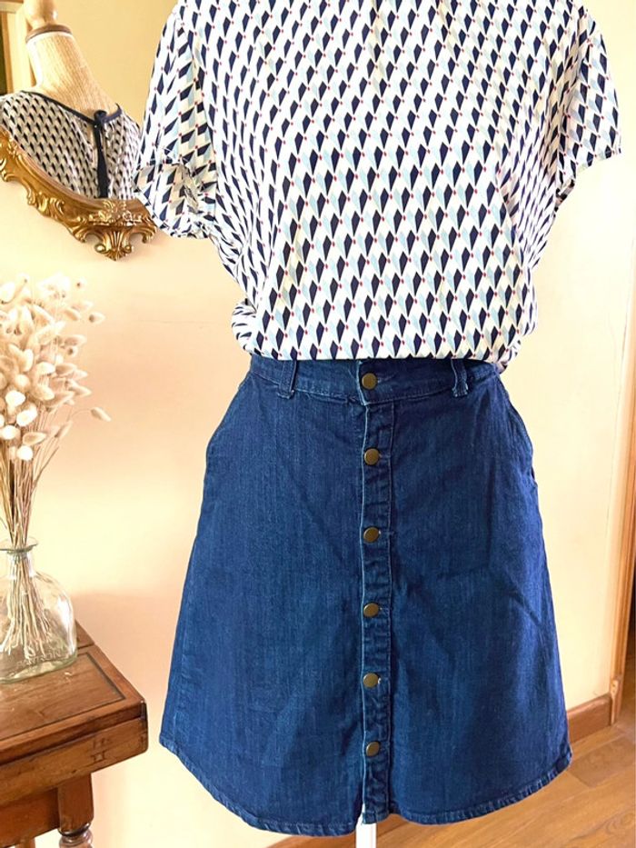 Jupe en Jean Classique à boutonnage - photo numéro 5
