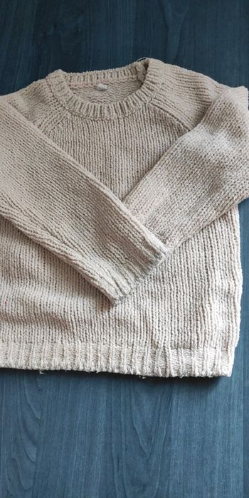 Pull rose pâle pailleté T5A