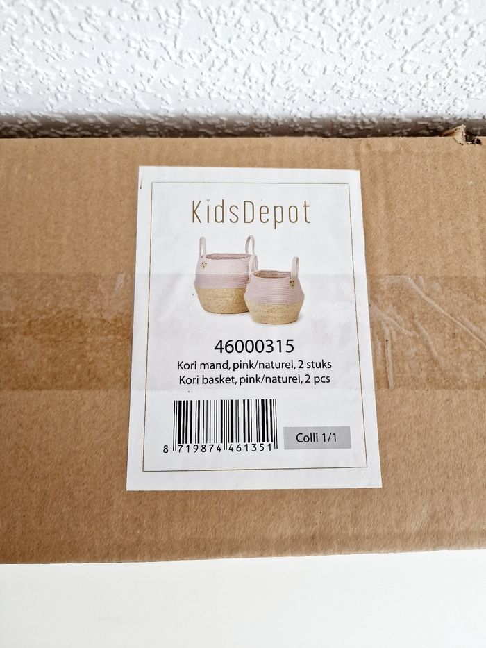 KidsDepot - Lot de 2 paniers de rangement - Rose - Neuf ! - photo numéro 2