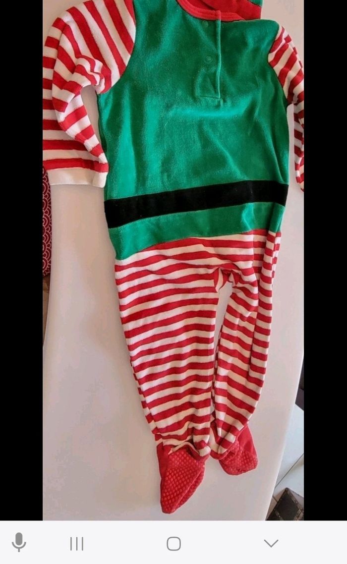 Pyjamas lutin Noël 18 mois - photo numéro 2