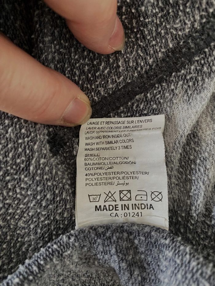 Sweat à capuche gris Deeluxe - photo numéro 9