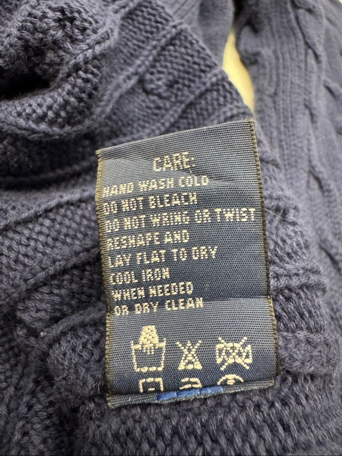 Torsadé Ralph Lauren bleu taille XL logo brodé en très bon état - photo numéro 6