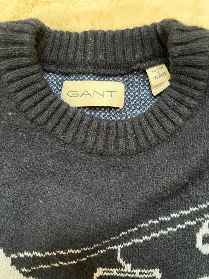 pull chaud motif montagne - Gant 2 ans (24 mois) - bleu - photo numéro 3