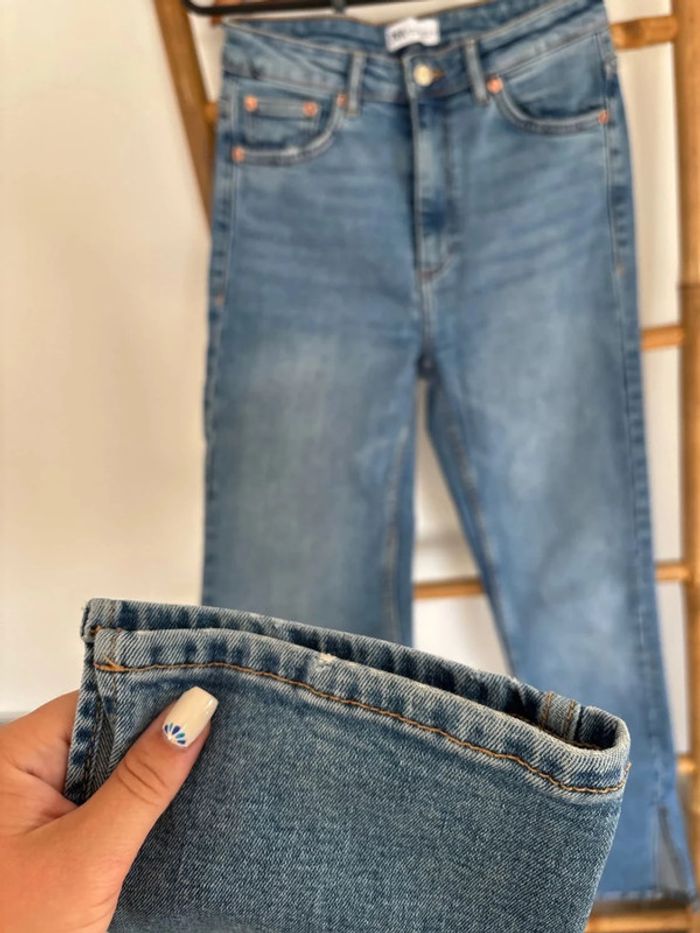Jean bleu zara taille 38 fentes en bas des jambes - photo numéro 6