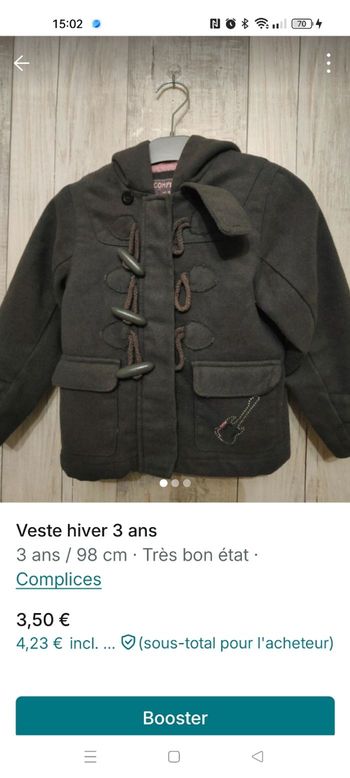 Manteau 3 ans 