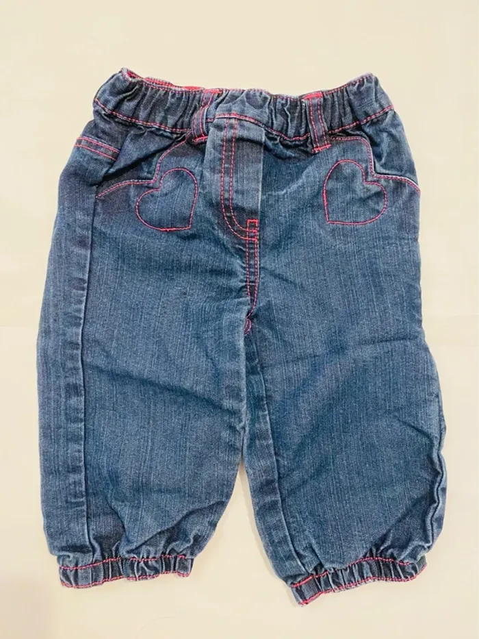 2 jeans fille 12 mois - photo numéro 2