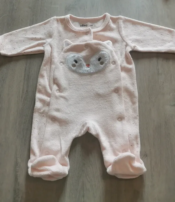 2 Pyjamas Naissance Bébé Fille Gémo - photo numéro 3