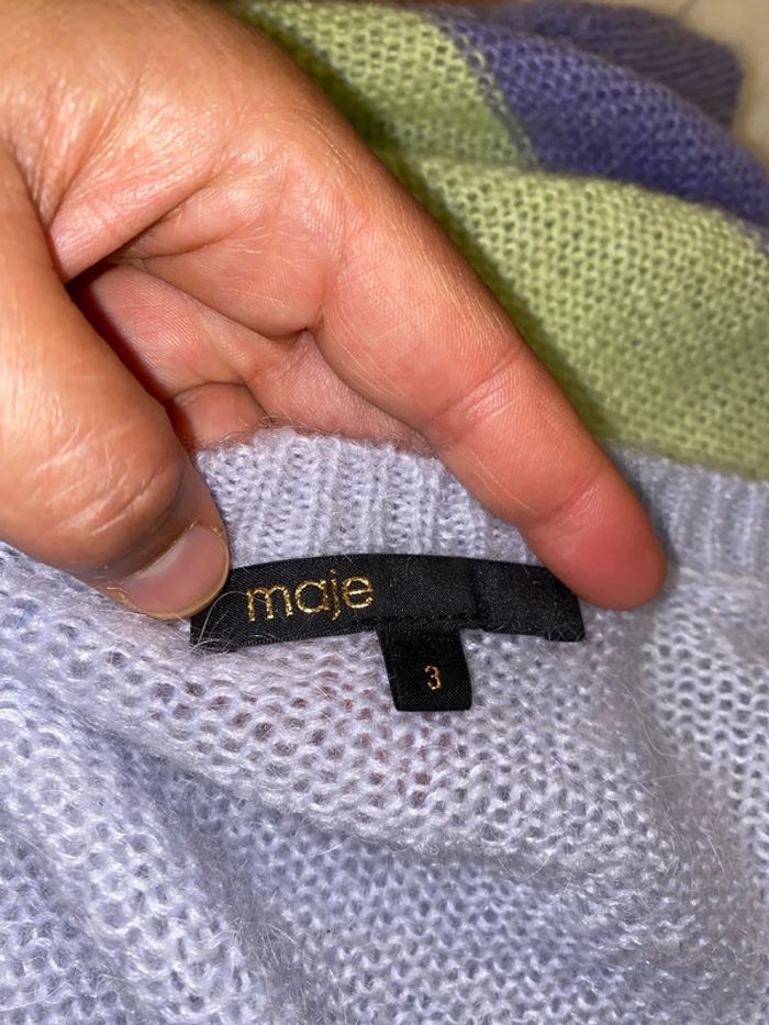 Pull Maje Ample Multicolore Taille 40 Et + - photo numéro 7