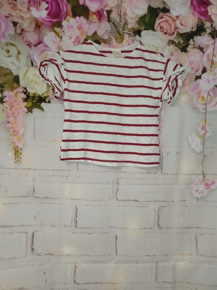 Tee shirt rouge blanc