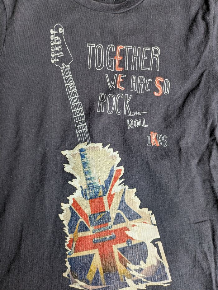 Tee shirt manches longues IKKS guitare rock n roll - photo numéro 3