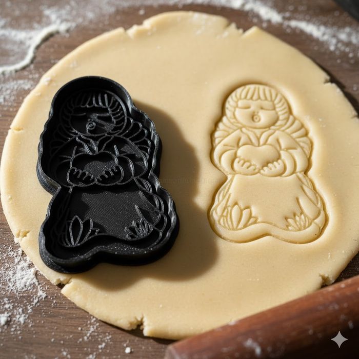 Emporte-pièce Ange en prière 8 cm pour biscuits et sablés maison