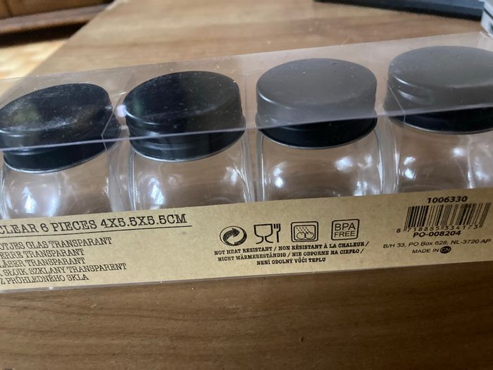 Lot de 6 mini bocaux en verre transparent - photo numéro 2