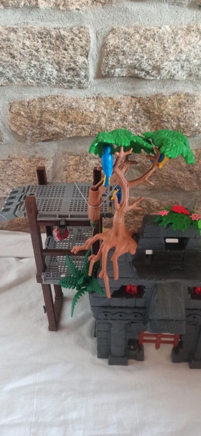 Décor de temple ruine jungle avec perroquets playmobil - photo numéro 2