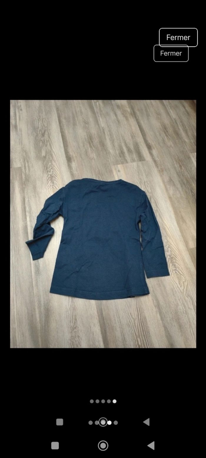 T-shirt manches longues imprimé licorne 6-7 ans - photo numéro 3