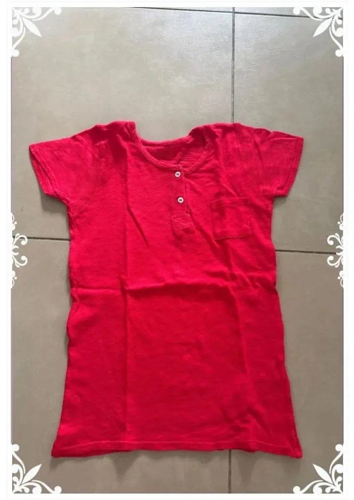 T-shirt rouge enfant fille 10 ans Bonton - photo numéro 3