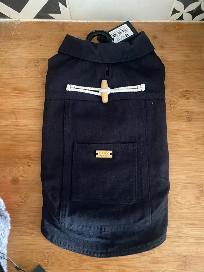 Veste en jean bleu marine modèle YANN taille 38