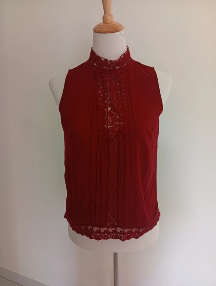 Promod - débardeur taille XS | bordeaux - printemps été