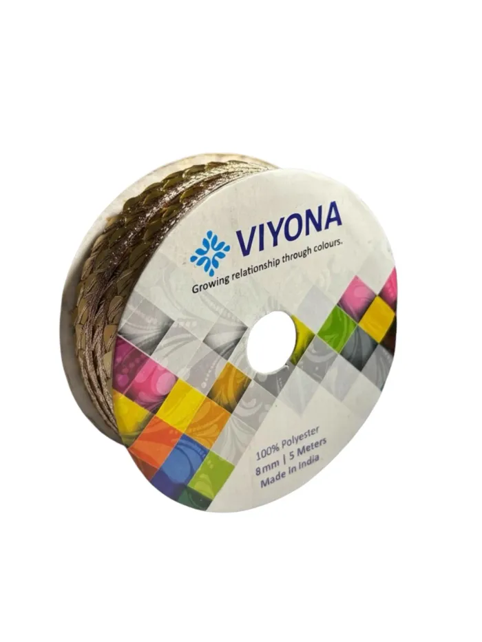 Ruban Viyona doré à strass 8mmx5m Neuf