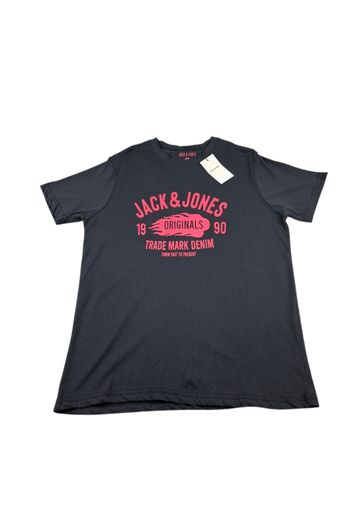T-shirt noir Jack & Jones Originals logo rouge taille M neuf