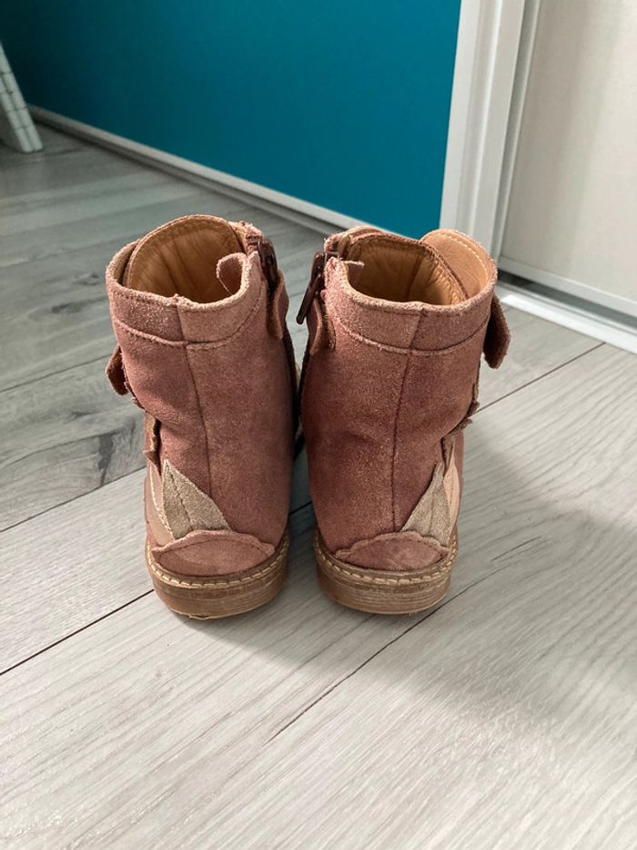 Bottines en cuir vieux rose - photo numéro 6