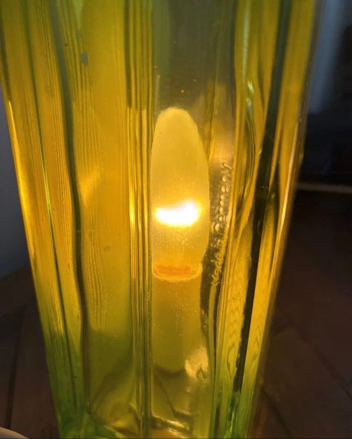 Lampe brique de verre Léonardo vintage 70 - bon état - photo numéro 6