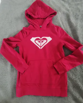 Sweat à capuche Roxy rose 8 ans
