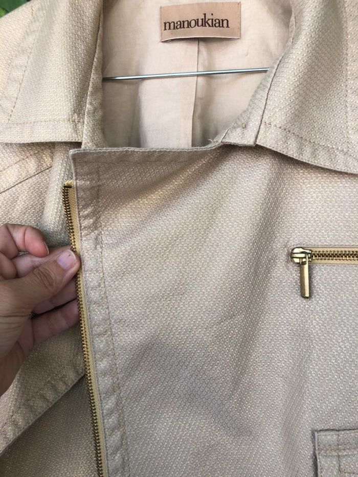 Petite veste blazer Alain manoukian beige irisé - photo numéro 5