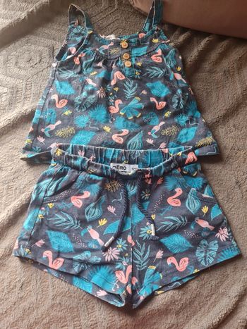 Ensemble short débardeur 12mois gemo