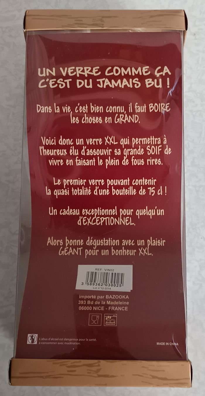 Verre À Vin XXL 65 CL plein d’humour - photo numéro 3