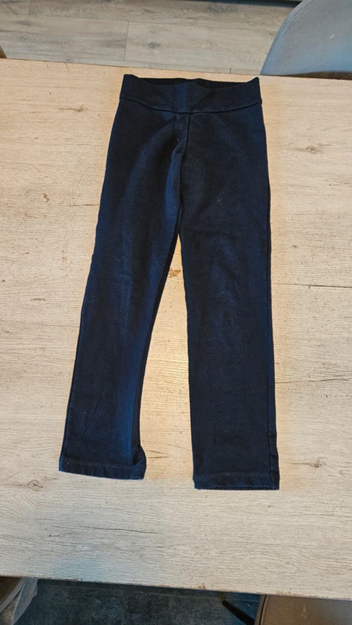 Legging bleu foncé très épais, Pure cotton, 10 ans, nickel - photo numéro 2