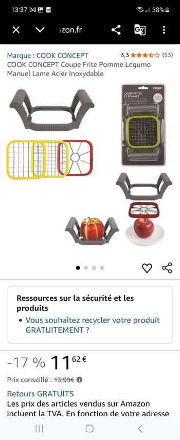 Coupe frites et pommes