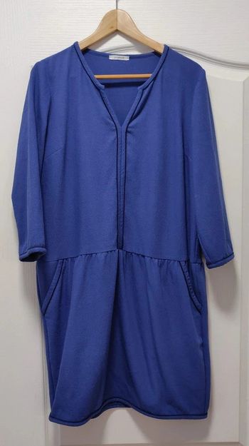Robe bleue col v Promod 42