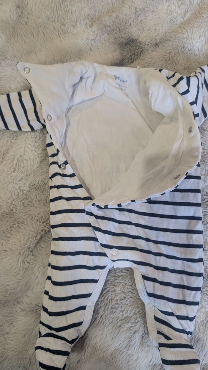 Pyjama épais Mes Petits Cailloux taille 1 mois - photo numéro 4
