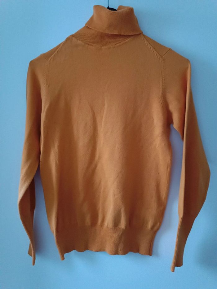 Pull col roulé jaune ocre - ZARA - taille M - neuf