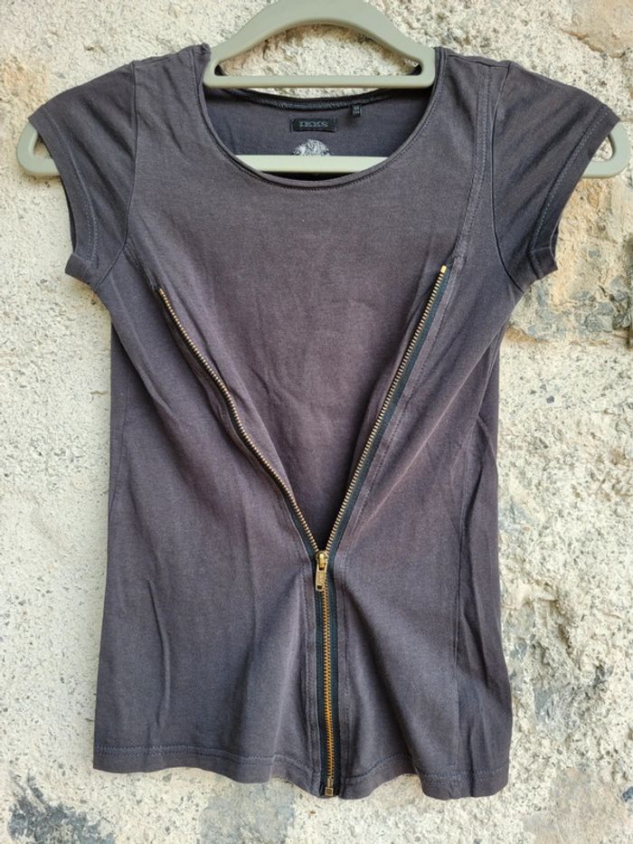 Syperbe top sans manche IKKS, original, gris foncé, 6 ans - photo numéro 4