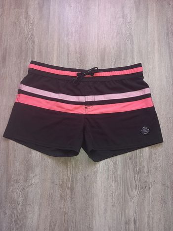 short de plage noir et rose smiling summer taille 40